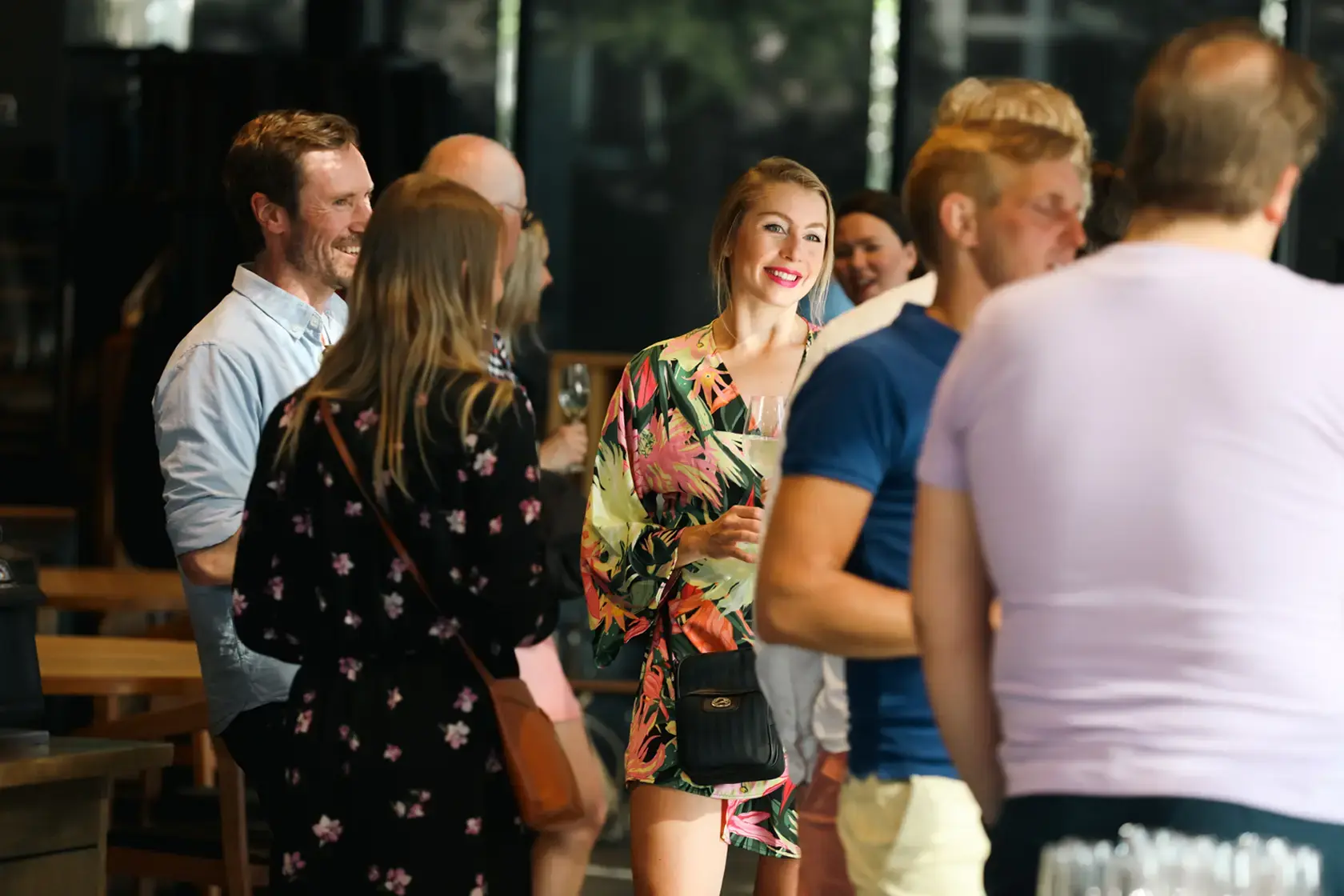 Reaktor Ecosystem community mingling at a summer event