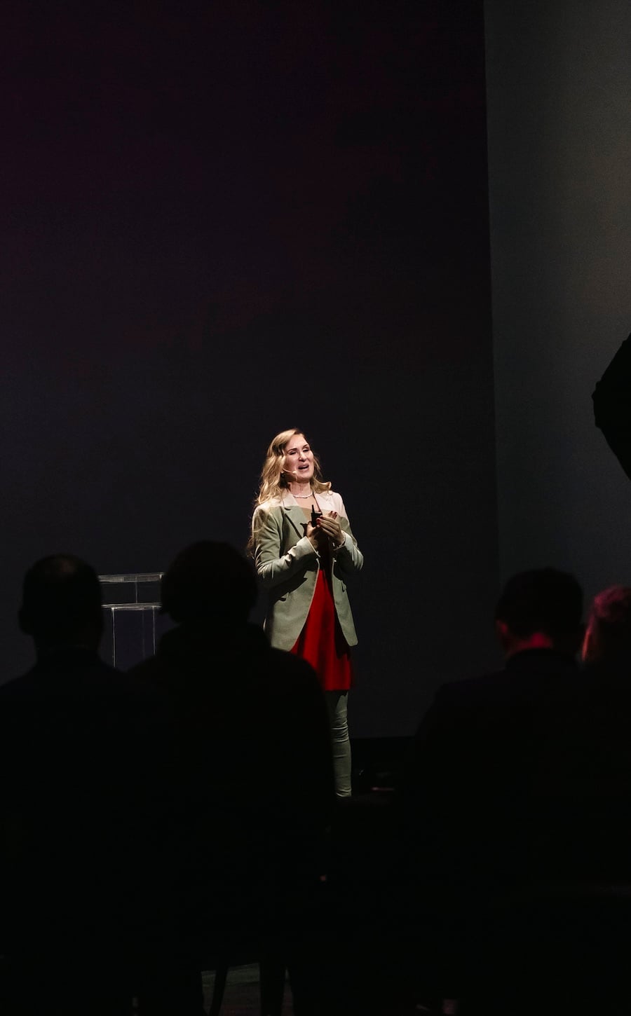 speaker on stage